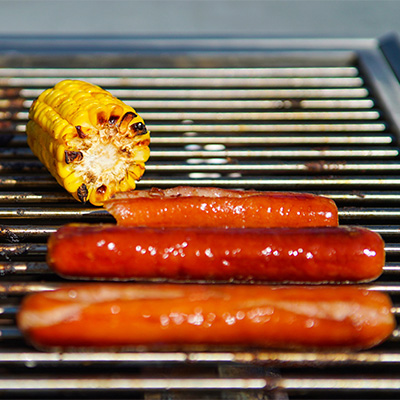 Grillen på et utekjøkken